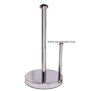 Porte-mouchoirs en métal brillant poli, forme ronde, fait à la main, en acier inoxydable, porte-serviettes, fournitures de style moderne et rustique - Product Image 1