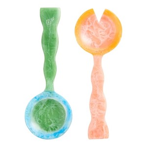 Indian <b>Small</b> <b>Spoon</b> Set of 2 Handmade Indian Decorative Resin <b>Spoon</b> Set Kitchen and Hotels Commercial Serving <b>Spoons</b> and Cutlery - Product Image 5
