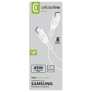 Cable de Datos USB Tipo C de 1m, Blanco, Macho a Macho, para Carga y Transferencia de Datos - Product Image 2