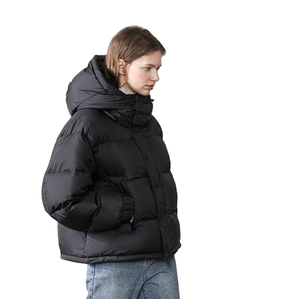 Blouson d'hiver 2025 pour femmes, chaud, mince, fermeture éclair, toile, polyester/coton, respirant - Product Image 2