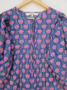 Énergique Rose Femmes Kimono Maxi Robe Corsage Dentelle Tissu Féminin Charme Bouton Décoration Numérique Cordon Ajustement Réglable - Product Image 5