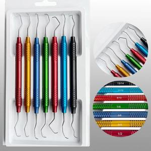 Juego de cureta Gracey Dental de acero Multicolor, 7 Uds., Kit de escalador profesional, herramientas quirúrgicas manuales de cuidado bucal, dentista - Product Image 2