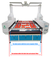 Anjiang Cut Laser Fabric Roll Cloth1614 1820 1814 CO2 Laser Cutter CNC Machine de découpe pour tissu de sublimation