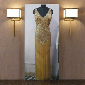 Elegante vestido largo con cuentas para mujer, ideal para alfombra roja y eventos de Gala, diseños exclusivos de la India - Product Image 3