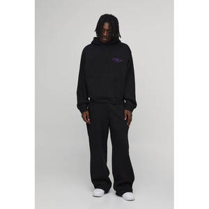 Ensemble de sweats à capuche pour hommes, en coton épais 100 %, design simple, personnalisable, pour la gym et le fitness, à manches longues et chauds, vente en gros - Product Image 1
