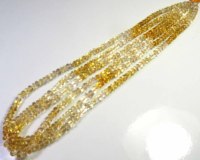 Perles de citrine jaune polies en forme de rondelle, 5 mm, brin de 16 pouces, qualité supérieure, pierres naturelles lisses, collier, bijoux Gems Valley