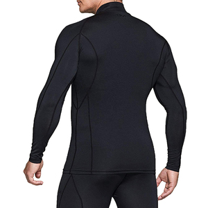 Vêtements d'entraînement athlétique Rash Guard pour hommes Impression personnalisée Rash Guards teints en plaine MMA Grappling Gym Wear Compression Shirt Men - Product Image 5