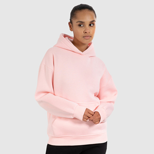 Sweat à capuche surdimensionné pour femmes en coton épais de haute qualité impression bouffante 3D 300-500 gsm Logo personnalisé transfert de chaleur hiver à capuche - Product Image 1