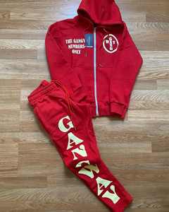 Trajes Deportivos de Invierno para Hombre de Alta Calidad al por Mayor, Impresión Serigráfica, Sólidos, Transpirables, Resistentes al Viento, 380g, Forro Polar de Spandex/Algodón con Capucha - Product Image 2