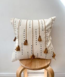 Sofa Pillow <b>Cushion</b> Bedside <b>Cushion</b> <b>Cover</b> Pure100% <b>Linen</b> Hand Woven Pillowcases Best Quality in India by Avior - Product Image 6