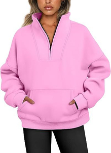 Jersey de gran tamaño para mujer, sudaderas de lana, sudaderas con capucha de manga larga con bolsillos con cremallera, estampado Y2K, trajes bordados de invierno y otoño - Product Image 2