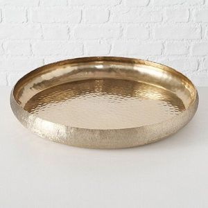 Bandeja de servicio de latón hecha a mano de estilo vintage perfecta para regalos de boda o uso doméstico de lujo con elegante encanto antiguo - Product Image 6