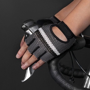 Guantes de Ciclismo de medio dedo personalizados antichoque superventas guantes deportivos de montar guantes de gimnasio de medio dedo hechos de cuero - Product Image 6