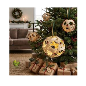 Rustic Handmade <b>Wicker</b> Rattan Ball Decorative Sphere for Basket <b>Vase</b> and Table Centerpiece - Product Image 5