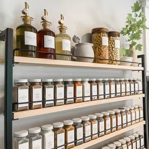 Porte-épices suspendu personnalisé à 5 niveaux Organisateur multifonctionnel en acier au carbone Design détachable Rangement minimaliste pour la cuisine - Product Image 3