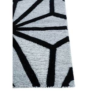 Tapis en laine et viscose tufté à la main TNQ-345, motif géométrique gris et noir, grand rectangle 10 mm pour chambre à coucher et couloir d'adolescent - Product Image 4