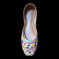 Chaussures Khussa pour femmes Premium Chaussures plates brodées cousues à la main Tendance de la mode-Offres de gros