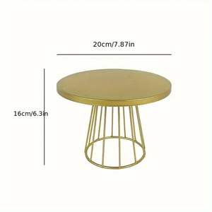 Luxury Minimalist Gold Metal Wire Cake Stand Modern Sleek Round Dessert <b>Display</b> Stand for Wedding Party Bakery Table Centerpiece - Product Image 5