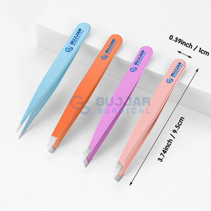 Pinzas de acero inoxidable de precisión Punta inclinada para depilación, aseo y uso de primeros auxilios - Product Image 6