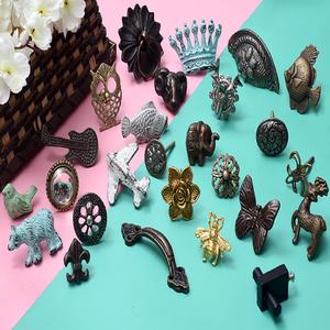 Poignées de meubles en fer en gros, noires, vintage, en forme de cerf-volant, décoratives, pour commode, placard, porte, poignée de tirage, 6,98 cm, MK-93 - Product Image 5