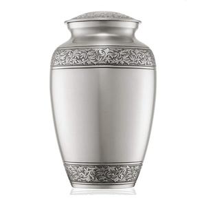 Urna para adultos de cremación elegante negra con incrustaciones cruzadas para cenizas conmemorativas para proveedores mayoristas - Product Image 4