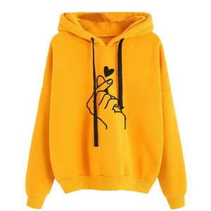เสื้อฮู้ดปักลายสำหรับผู้หญิง ดีไซน์ Love Money ผ้าถักระบายอากาศได้ดี เหมาะสำหรับฤดูใบไม้ร่วงและฤดูหนาว สั่งซื้อขั้นต่ำ 2 ชิ้น - Product Image 2