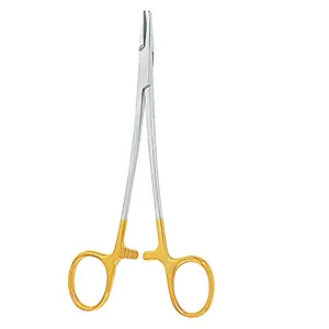 Neivert Needle <b>Holder</b> TC Gold Needle <b>Holders</b> with Tungsten Carbide Inserts Surgical Instrument - Product Image 1