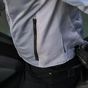 Chaqueta de Motociclismo Blindada Softshell para Hombre, Ropa Exterior Ligera y Resistente al Viento con Reflectante y Seguro Jersey de Carreras Ajustable - Product Image 6