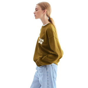 Sudadera de moda de invierno para mujer con estilo, logotipo frontal personalizado, cuello redondo de manga larga para mujer, venta al por mayor - Product Image 2