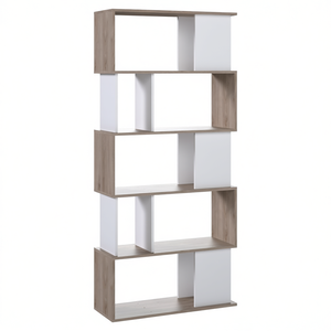 MAZE Librería Jackson en color Hickory y Blanco 80 x 175 cm KIT Móvil para TVilum Estanterías y Librerías - Product Image 2