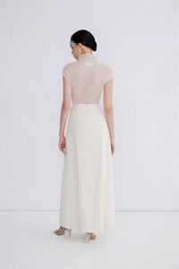 Best-Selling Women'S <b>Skirts</b> White & Beige Pencil <b>Skirt</b> Norah Twist <b>Skirt</b> High-Quality Fabric Summer Clothes Whiteant Vietnam - Product Image 5