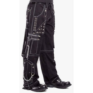 Men's 100% Cotton Black Gothic Pants <b>Steampunk</b> Pyramid Strap <b>Skirt</b> Trousers 2026 - Product Image 2