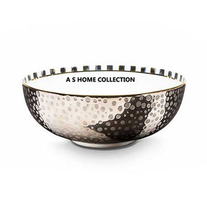 ชามตกแต่งห้องครัวและอุปกรณ์อาหารเย็นชามตกแต่งทรงกลมทำจากโลหะเคลือบเงา - Product Image 1