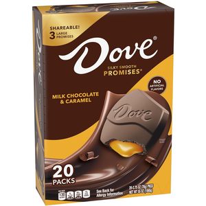 DOVE PROMISES Chocolate Large Promises, Milk Chocolate Caramel Candy, 2.75oz <b>Bars</b> (Candy Bulk Pack of 20) - Product Image 2