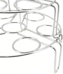 Porte-oeuf Steamer Rack Dessous de plat pour accessoires 5 Qt 6 Qt 8 Qt Autocuiseur 2 Pack Empilable 304 Acier inoxydable - Product Image 1