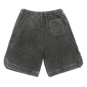 Pantalones cortos para hombre recién llegados al por mayor, pantalones cortos vintage lavado con ácido y piedra con logotipo personalizado, pantalones cortos para correr para hombre - Product Image 1