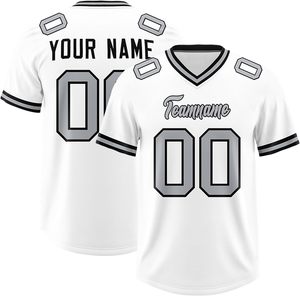 Camisetas de fútbol americano OEM, malla personalizada, manga de poliéster, rayas, logotipo del equipo, nombre, números, impresión por sublimación de secado rápido - Product Image 2