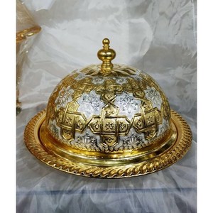 High Grade Gold Plated Heavy Duty Metal Wire Made Unique Designer Table Centerpiece Food Dome Cover From Indian Manufacturer - Product Image 3