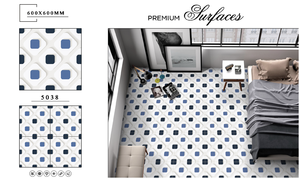 Azulejos impresos digitales brillantes en 3D en tamaño de 600x600mm con cuerpo de porcelana esmaltada pulida utilizada en el centro comercial - Product Image 2