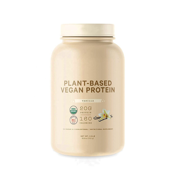 Private Label Raw Vegan  Plant Based Iron Vitamin B6 Protein Powder for Daily Supplement