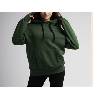 Vente chaude femmes surdimensionné polaire pull à capuche coupe-vent hiver Street Wear avec Logo avant décontracté solide motif imprimé - Product Image 1