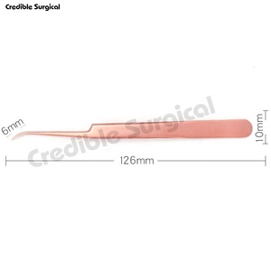 Pinzas de pestañas de acero inoxidable personalizadas OEM, instrumento de belleza quirúrgico creíble con punta de fibra puntiaguda y logotipo personalizado - Product Image 6
