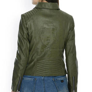 Chaqueta de Punto de Cuero Genuino para Mujer, Diseño OEM, con Logotipo Frontal, Cómoda y Transpirable, Precio Razonable - Product Image 4