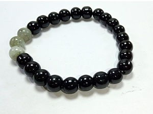 <b>Bracelet</b> Black Agate & Labradorite <b>Beads</b> Stone <b>Bracelet</b> Crystal Gemstone Fashion Jewelry <b>Men</b> and Women Gift Energy Meditation - Product Image 4