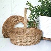 Nouveaux paniers de rangement pour la maison, paniers de Pâques en bambou et en osier avec poignées, paniers cadeaux à fixer au mur, écologiques, vintage