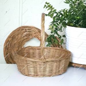 Paniers de Pâques pour l'organisation de la nouvelle maison Paniers cadeaux en osier et bambou avec poignées - Product Image 3