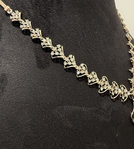 Conjunto de collar de diamantes naturales para mujer con pendientes 14K/18K oro IGI certificado corte brillante redondo elegante y lujoso - Product Image 6