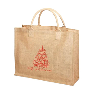 Sac fourre-tout en jute de qualité supérieure, personnalisé, recyclable et écologique, épicerie durable avec logo imprimé - Product Image 3