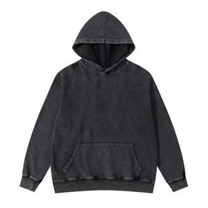 Sudadera con capucha lavada vintage al por mayor Sudadera con capucha lavada con ácido de gran calidad sudaderas con capucha de hombre de gran tamaño de algodón pesado - Product Image 1