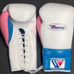 Gants de boxe d'entraînement professionnels en cuir de 14 oz, style Winning, avec lacets, logo personnalisé, protection UV, vente en gros - Product Image 1